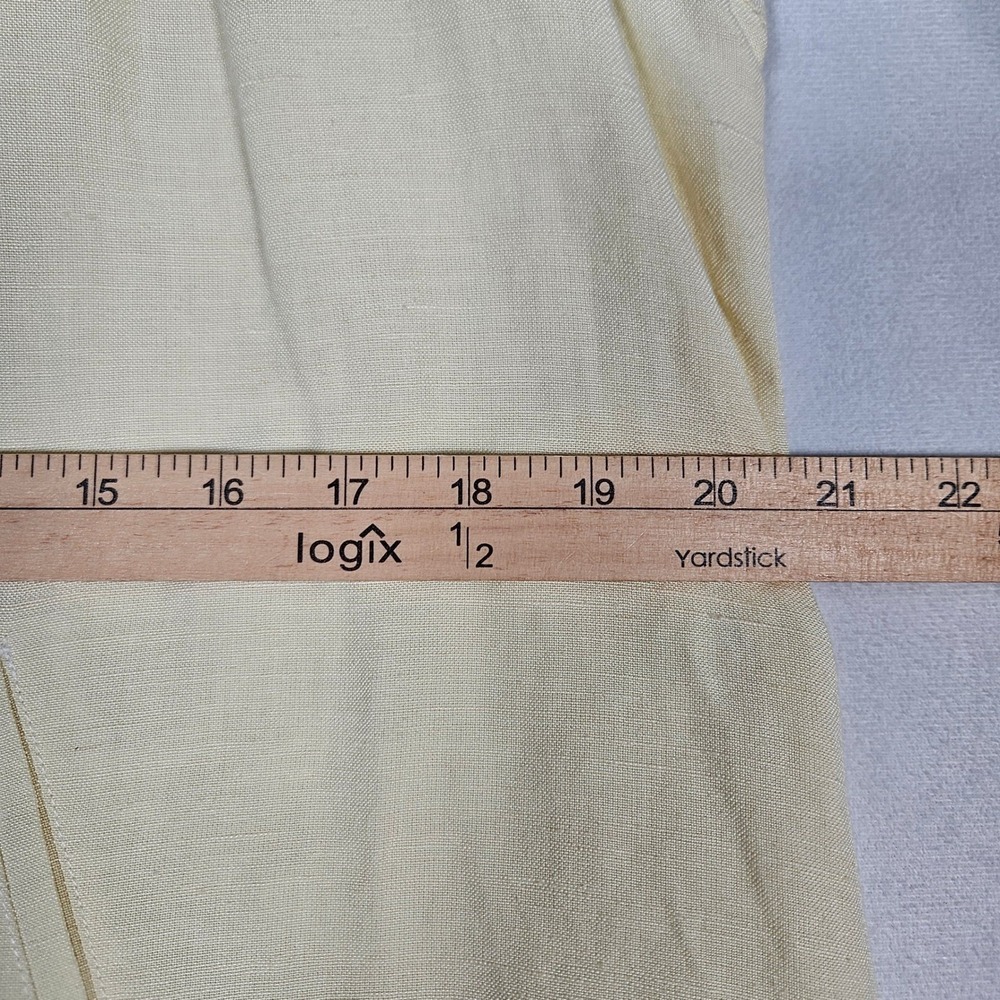 Tommy Bahama Hooded Dress Women L Yellow Hemp Silk Blend Sleeveless Relaxe Beach - Picture 6 of 14